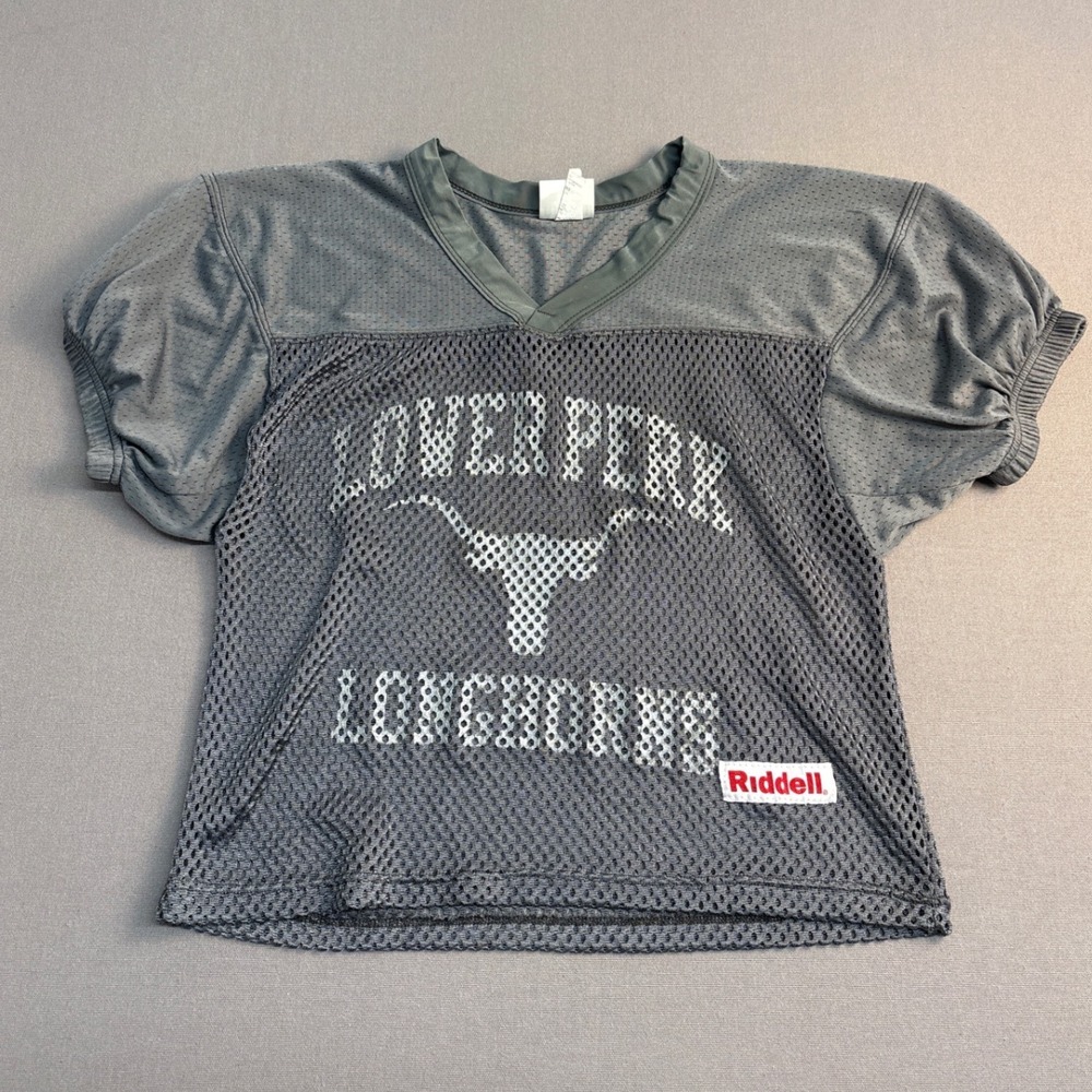 Riddell Vintage Gray Mesh Football Jersey Loverperk Longhorns Youth Small